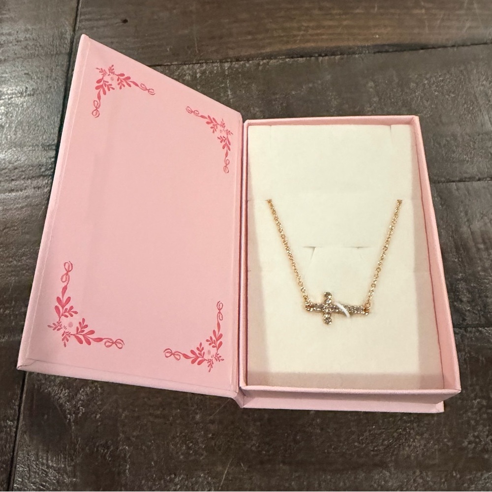 Altar’d State Elegant Gold Necklace with Cross Pendant advent calendar day 4